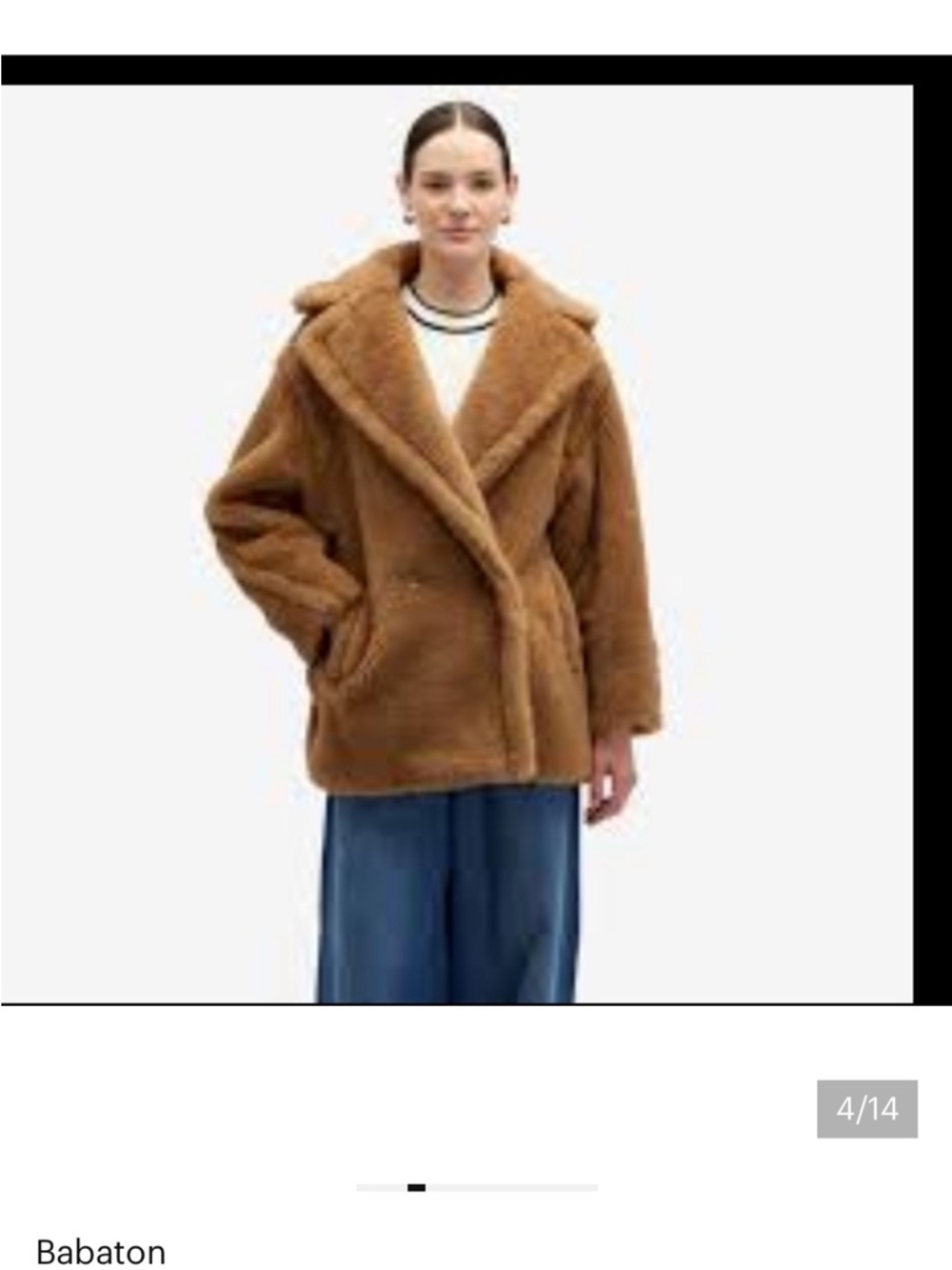 Babaton Aritzia Short Teddy Coat
